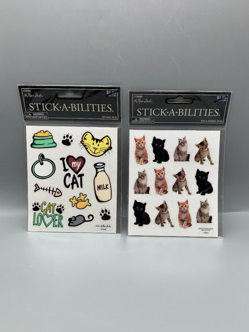 NEW in Package The Paper Studios Cat Themed Stickers (2 packages)